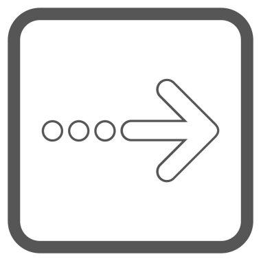 Doğru vektör simgesi bir çerçevede göndermek