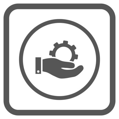 Hizmet vektör simgesi bir çerçeve içinde