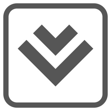 Vektör simgesi bir çerçeve içinde aşağı kaydır