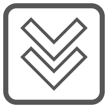 Vektör simgesi bir çerçeve içinde aşağı kaydır