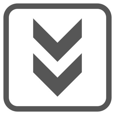 Vektör simgesi bir çerçeve içinde aşağı kaydır