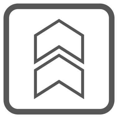 Vektör simgesi bir çerçeve içinde yukarı kayması