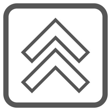 Vektör simgesi bir çerçeve içinde yukarı kayması