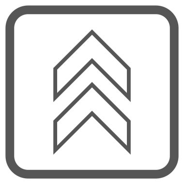 Vektör simgesi bir çerçeve içinde yukarı kayması