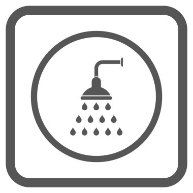 Duş vektör simgesi bir çerçeve içinde