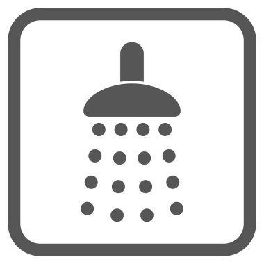 Duş vektör simgesi bir çerçeve içinde