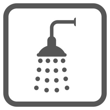 Duş vektör simgesi bir çerçeve içinde