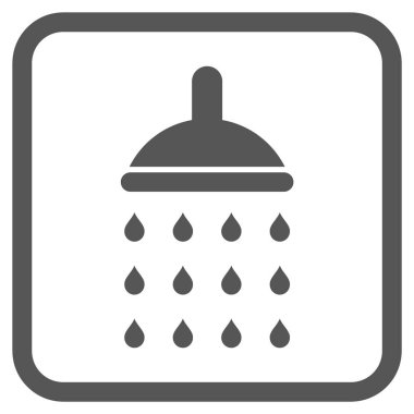 Duş vektör simgesi bir çerçeve içinde