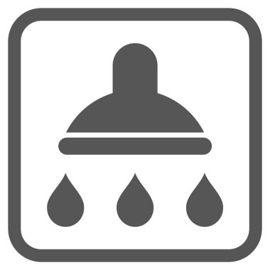 Duş vektör simgesi bir çerçeve içinde