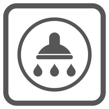 Duş vektör simgesi bir çerçeve içinde