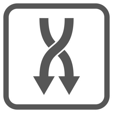 Vektör simgesi aşağı okları bir çerçevede shuffle