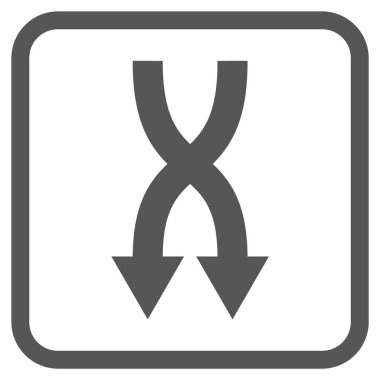 Vektör simgesi aşağı okları bir çerçevede shuffle