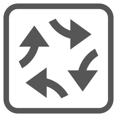 Oklar vektör simgesi bir çerçevede girdap