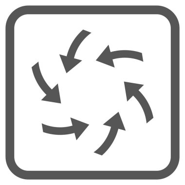 Oklar vektör simgesi bir çerçevede girdap