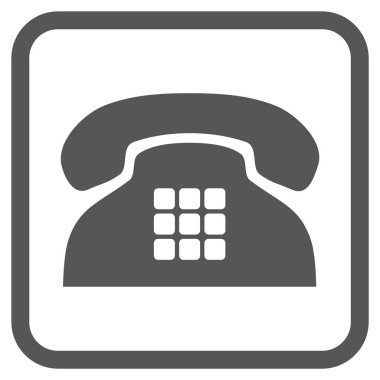 Sesi telefon vektör simgesi bir çerçeve içinde