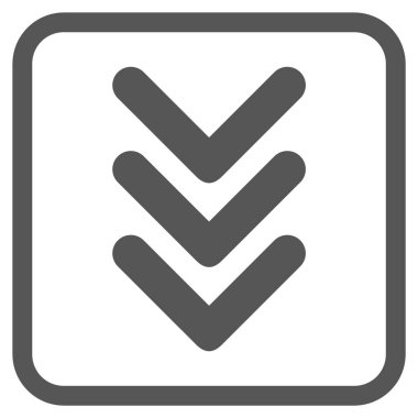 Vektör simgesi bir çerçeve içinde aşağı çift ok ucu