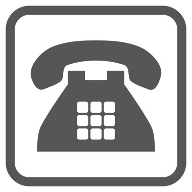 Sesi telefon vektör simgesi bir çerçeve içinde