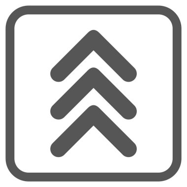 Vektör simgesi bir çerçeve içinde yukarı çift ok ucu