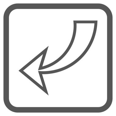 Vektör simgesi bir çerçeve içinde geri al