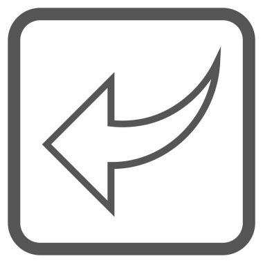 Vektör simgesi bir çerçeve içinde geri al