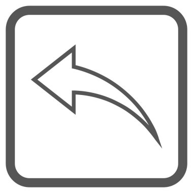 Vektör simgesi bir çerçeve içinde geri al