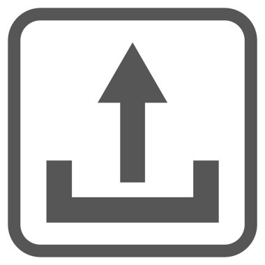 Vektör simgesi bir çerçeve içinde upload