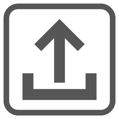 Vektör simgesi bir çerçeve içinde upload