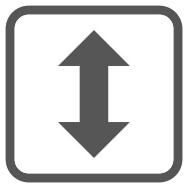 Dikey Exchange oklar bir çerçeve içinde simge vektör