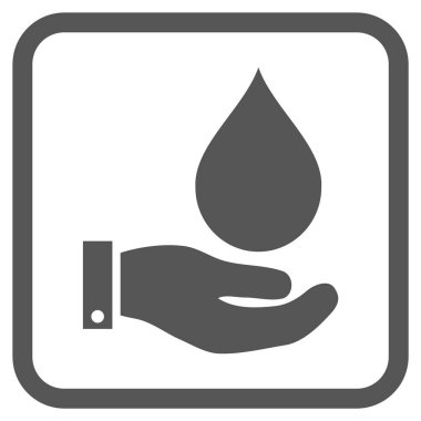 Su Servisi vektör simgesi bir çerçeve içinde