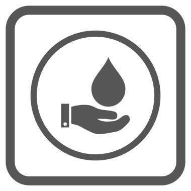 Su Servisi vektör simgesi bir çerçeve içinde