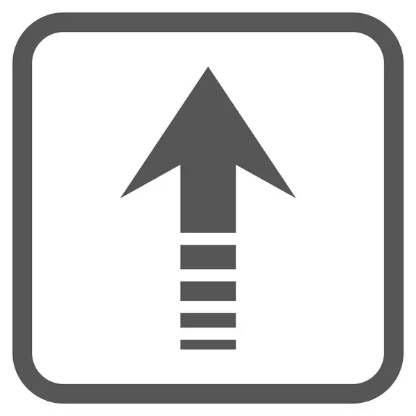 Send Up Vector Icon In a Frame — Stock Vector