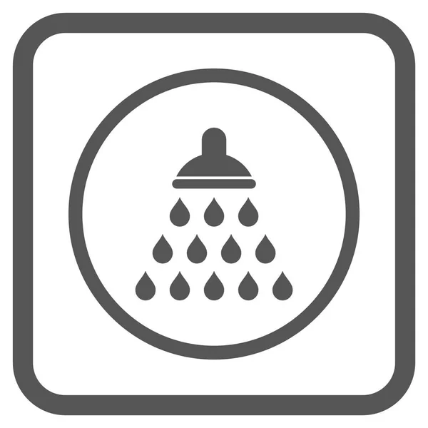 Shower Vector Icon In a Frame — Stockvector