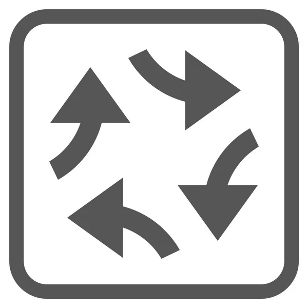 Swirl Setas vetor ícone em um quadro —  Vetores de Stock