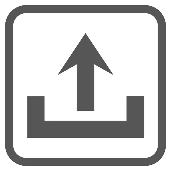 Vektor-Icon in einem Frame hochladen — Stockvektor
