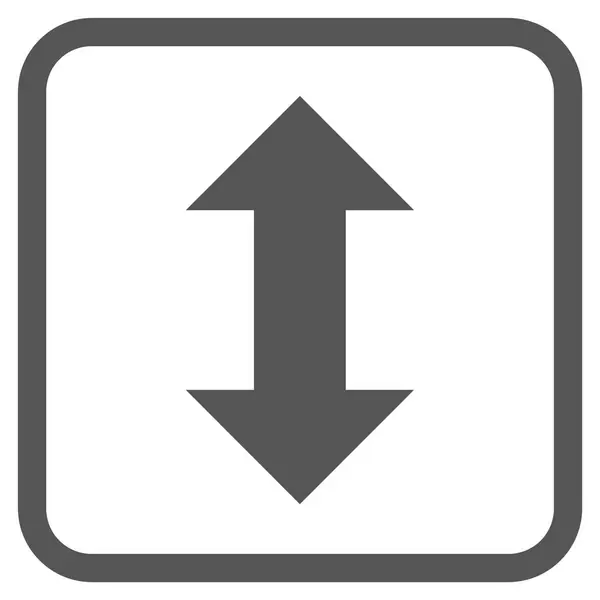 Verticale Exchange pijlen Vector Icon In een Frame — Stockvector