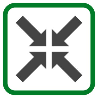 Basınç oklar bir çerçeve içinde simge vektör