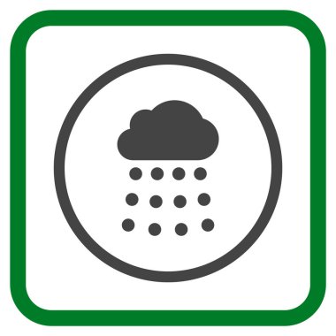 Yağmur bulutu vektör simgesi bir çerçeve içinde