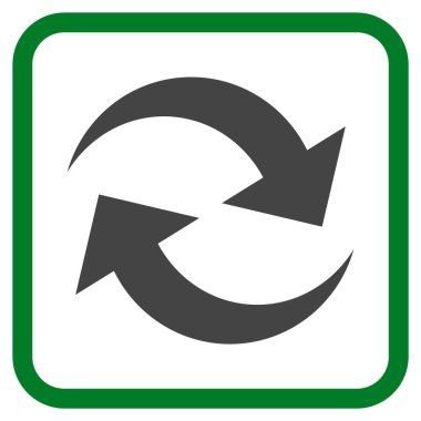 Oklar vektör simgesi bir çerçeve içinde yenileme