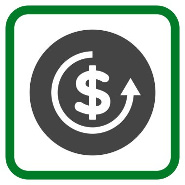 Geri ödeme vektör simgesi bir çerçeve içinde