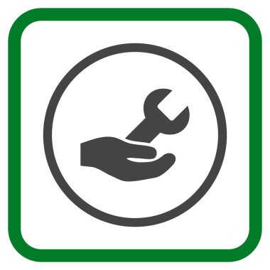 Onarım hizmeti vektör simgesi bir çerçeve içinde