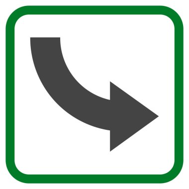 Doğru vektör simgesi bir çerçeve içinde döndürme