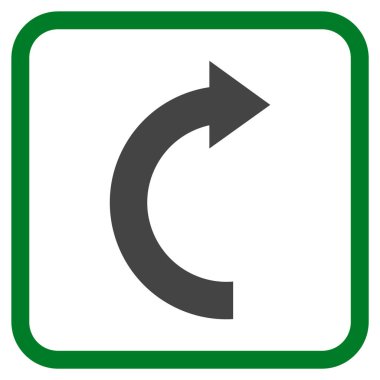 Doğru vektör simgesi bir çerçeve içinde döndürme