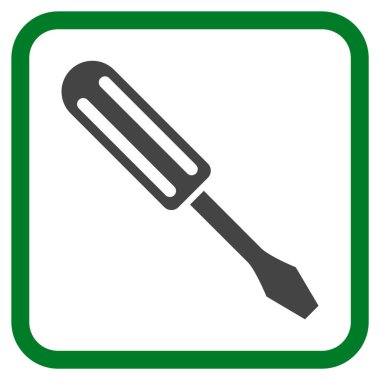 Tornavida vektör simgesi bir çerçeve içinde