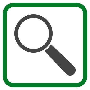 Arama aracı vektör simgesi bir çerçeve içinde