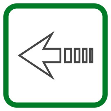 Sol vektör simgesi bir çerçevede göndermek