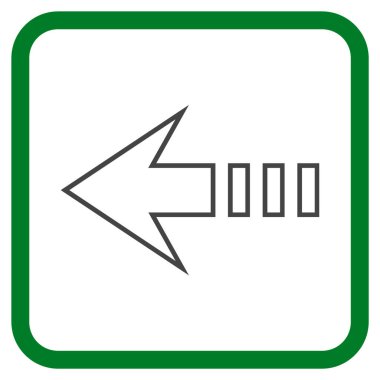 Sol vektör simgesi bir çerçevede göndermek