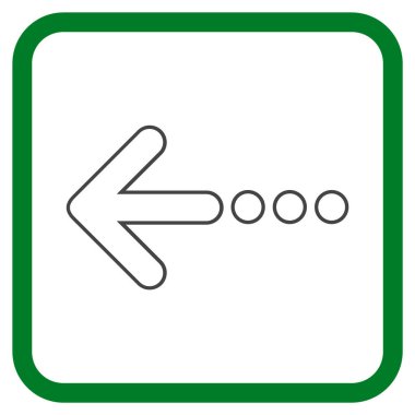 Sol vektör simgesi bir çerçevede göndermek