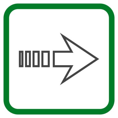 Doğru vektör simgesi bir çerçevede göndermek