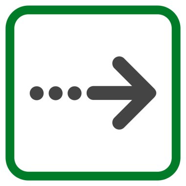 Doğru vektör simgesi bir çerçevede göndermek