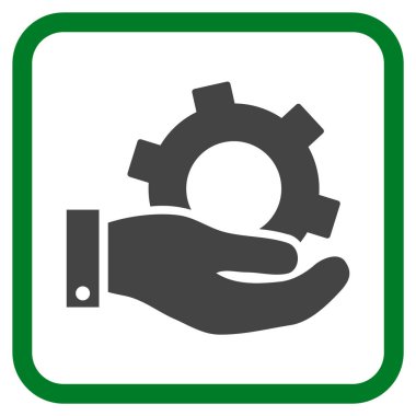 Hizmet vektör simgesi bir çerçeve içinde